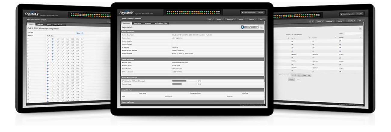 Ubiquiti EDGEswitch 8 interfejs