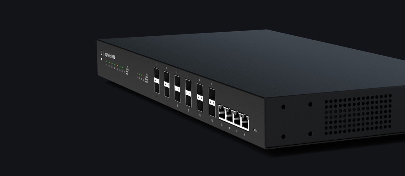 Ubiquiti 16p EDGEswitch 16XG 4x1000/10Gbit 12xSFP+ ES-16-XG