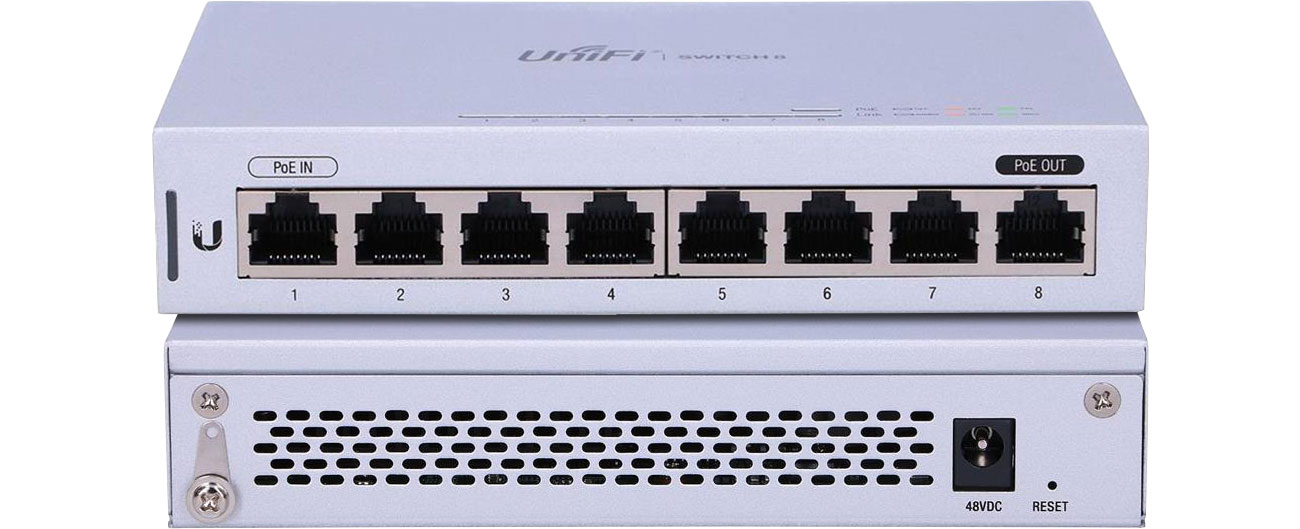 Ubiquiti 8p UniFi Switch US-8 Przód i tył