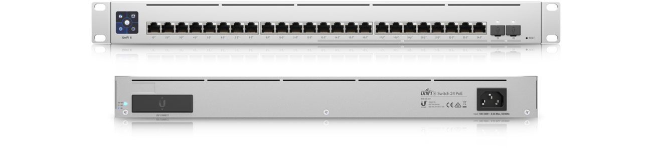 Ubiquiti 24p USW-ENTERPRISE-24-POE złącza i porty