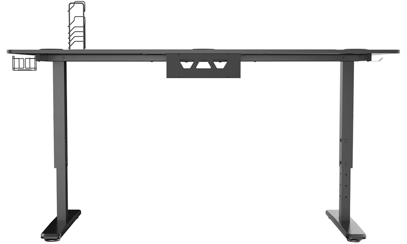 Biurko gamingowe Ultradesk Cruiser Czerwone - Widok od tyłu