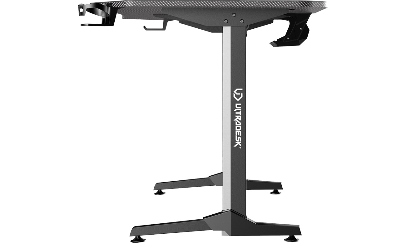 Biurko gamingowe Ultradesk Frag XXL Czarne - Widok z boku