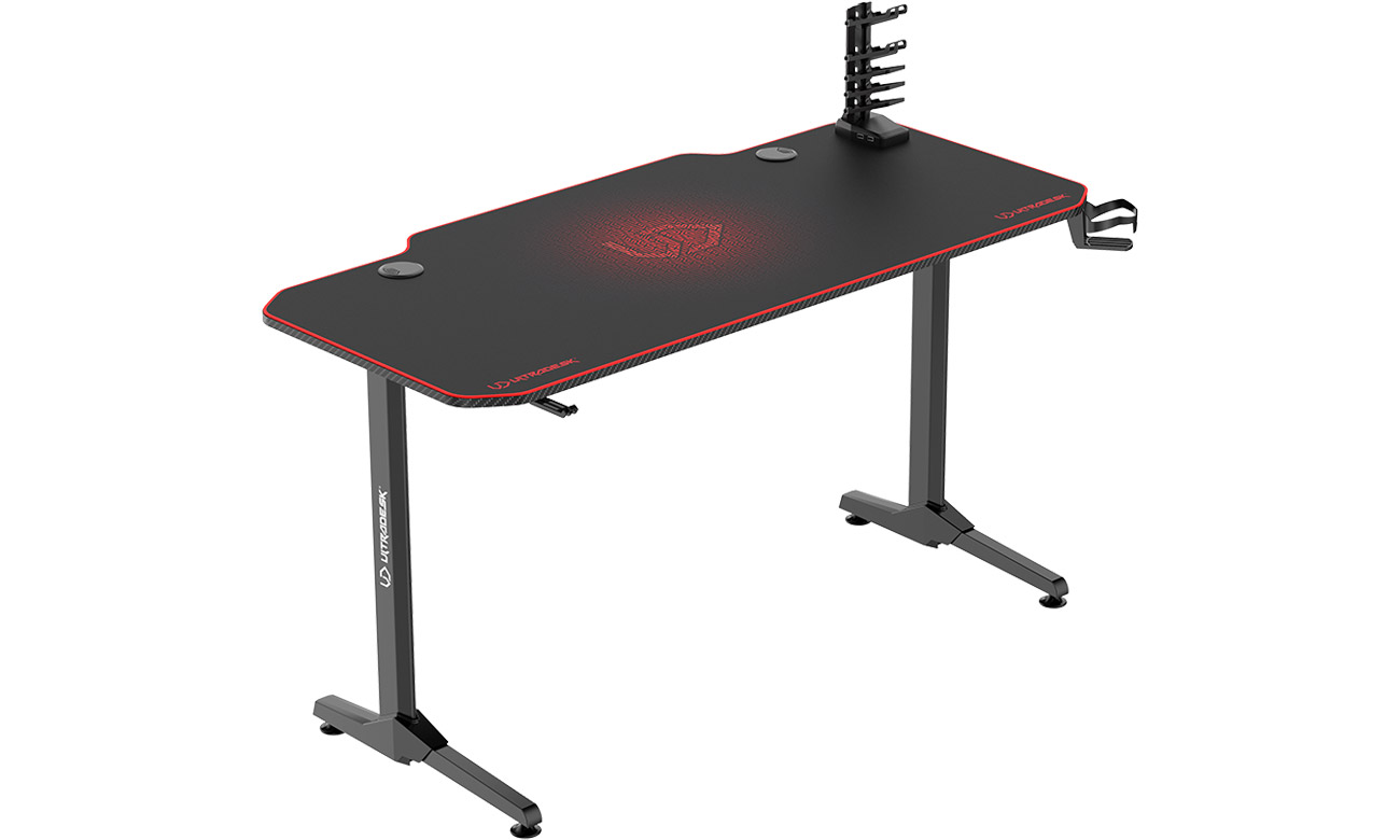 Biurko dla graczy Ultradesk FRAG czerwone