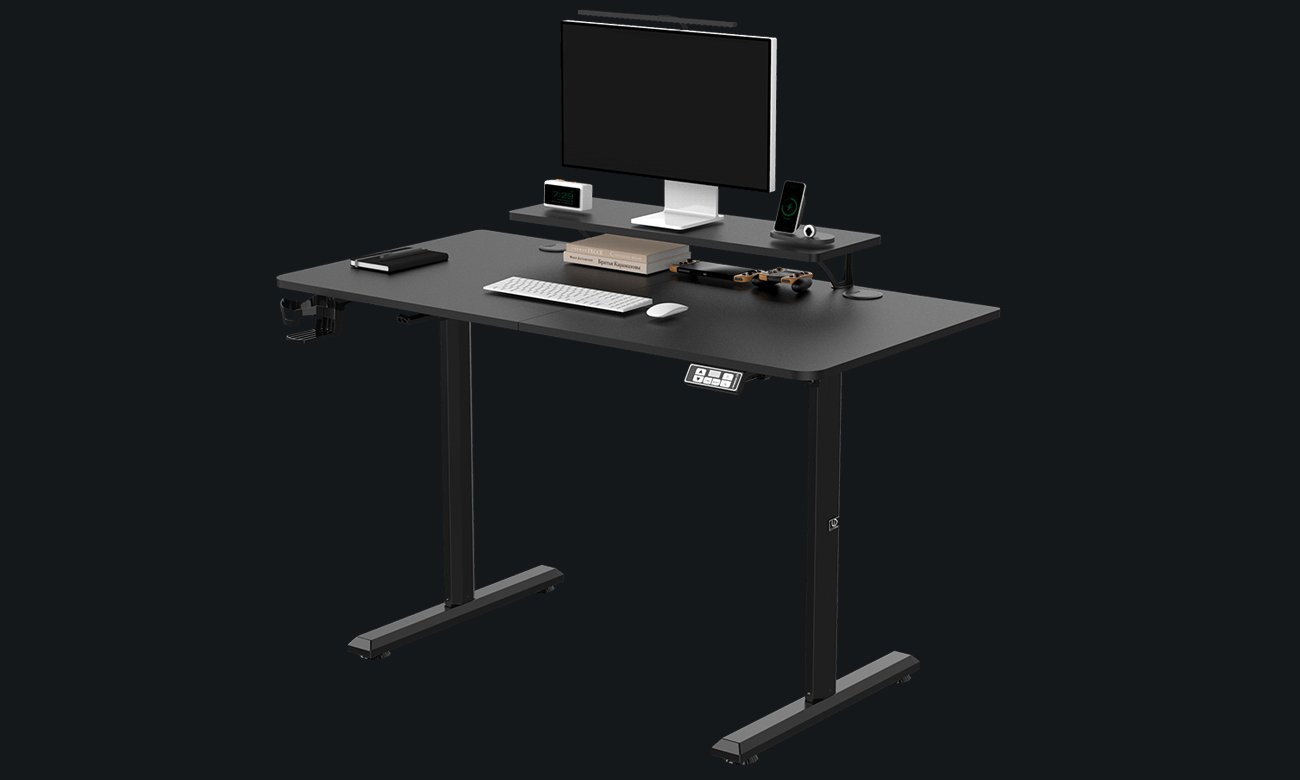 Ultradesk HIGHLANDER (elektryczna regulacja) Czarne - Grafika z tłem