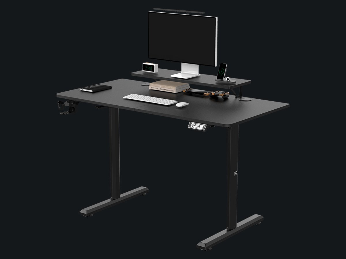Ultradesk HIGHLANDER (elektryczna regulacja) Czarne - Grafika z tłem