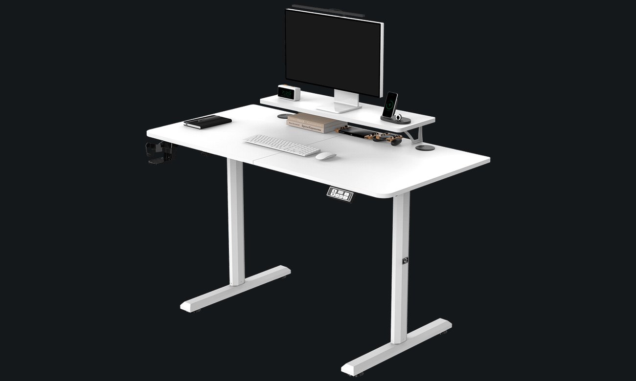 Ultradesk HIGHLANDER (elektryczna regulacja) Czarne - Grafika z tłem
