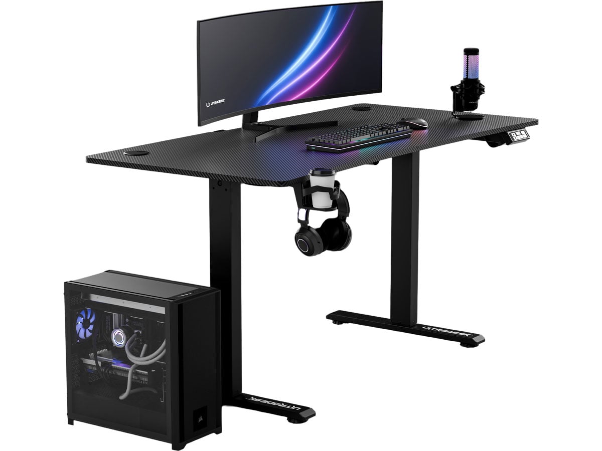 Ultradesk LEVEL V2 (Czarne - bez podkładki) (elektryczna regulacja)