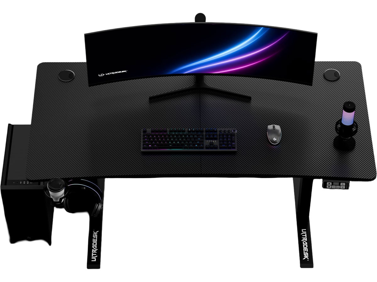 Ultradesk LEVEL V2 (Czarne - bez podkładki) (elektryczna regulacja)