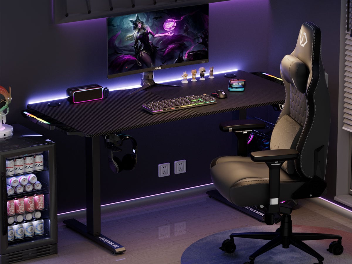 Ultradesk LEVEL V2 (Czarne - bez podkładki) (elektryczna regulacja)