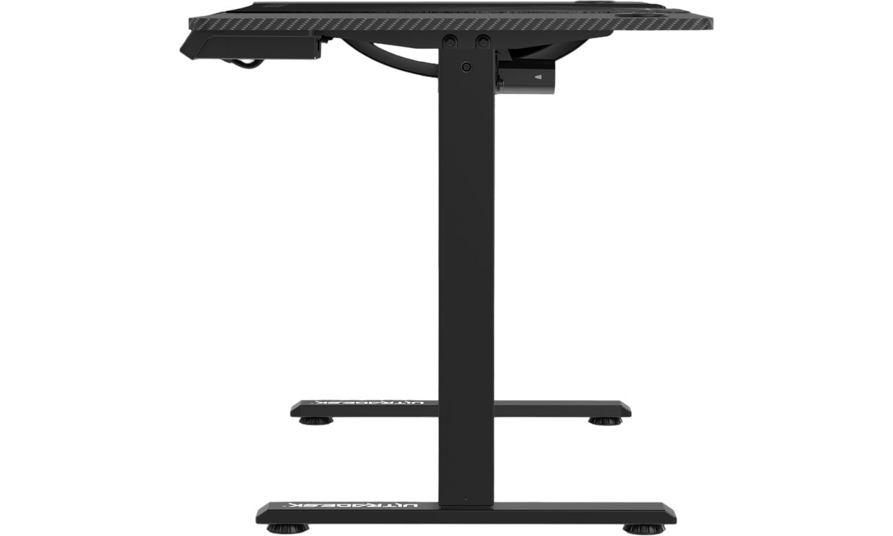 Biurko gamingowe Ultradesk Level V2 Czarne - Widok z boku