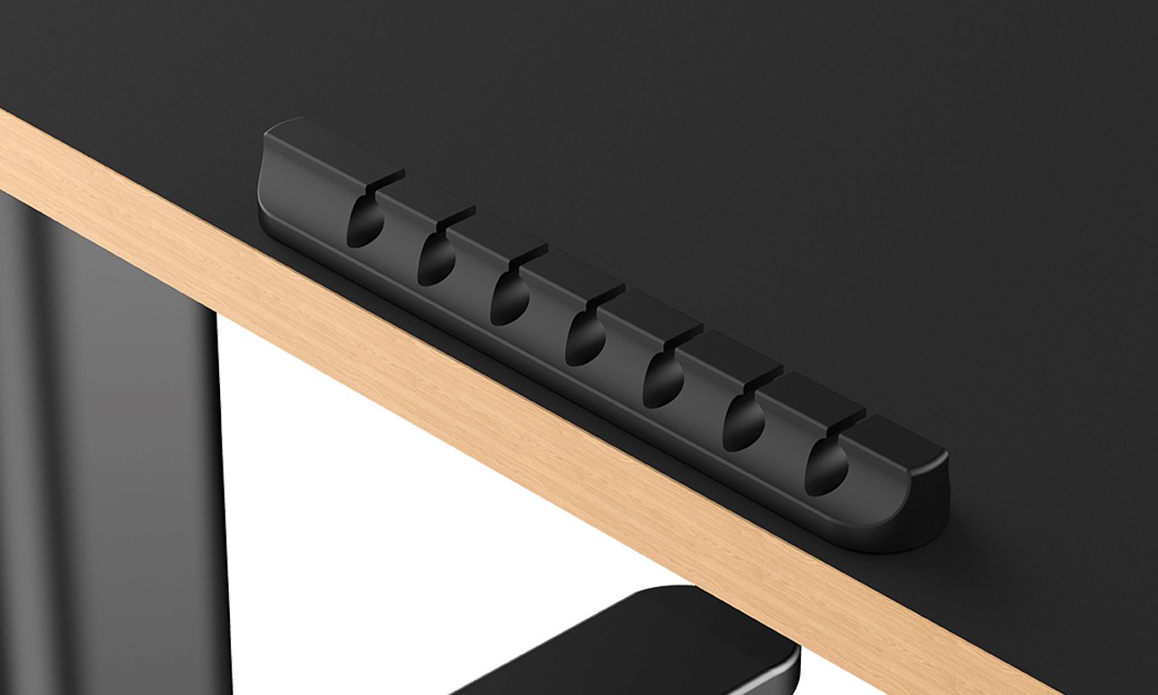 Biurko gamingowe Ultradesk Pulsar Czarne (elektryczna regulacja) - Spinacz do kabli