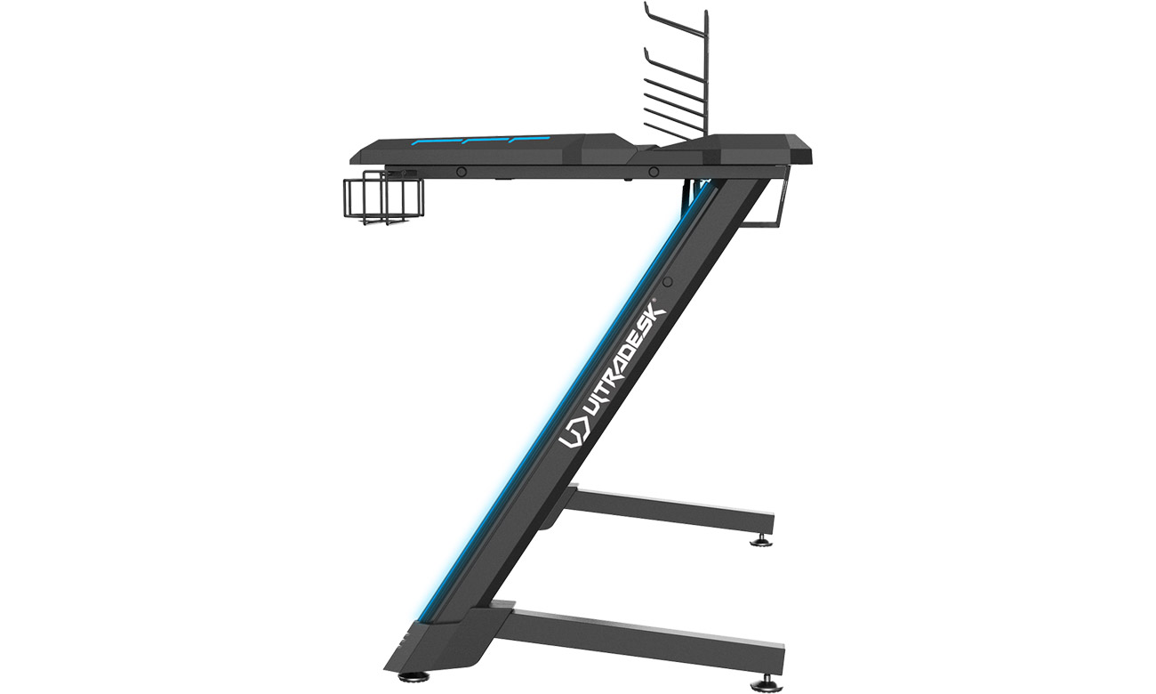 Biurko gamingowe Ultradesk SPACE V2 - Widok z boku