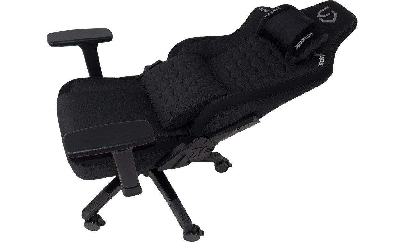 Fotel gamingowy Ultradesk Throne Kids - Rożłożone oparcie