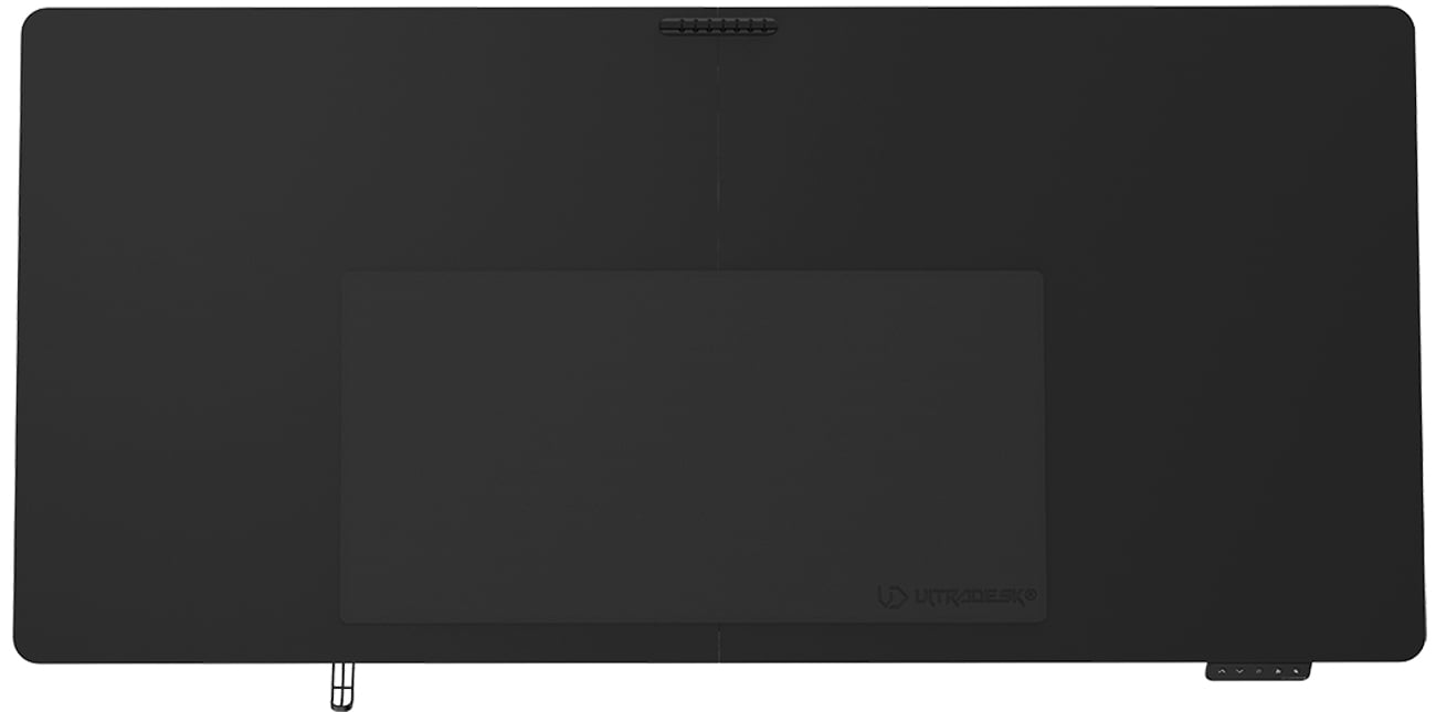 Biurko gamingowe Ultradesk Uplift Czarne (elektryczna regulacja) - Widok od góry