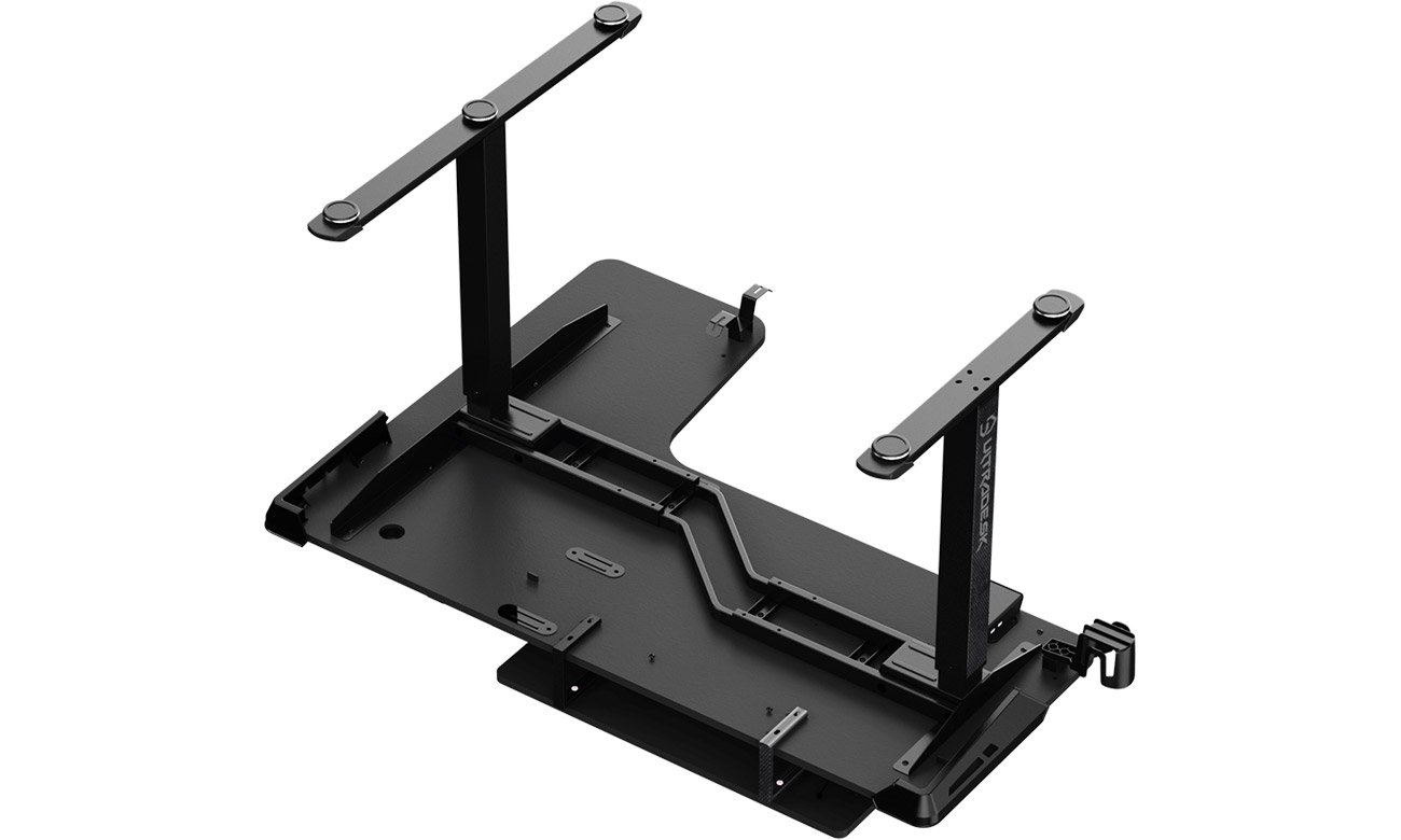 Biurko gamingowe Ultradesk Winger Czarne - Wytrzymała konstrukcja ze stali