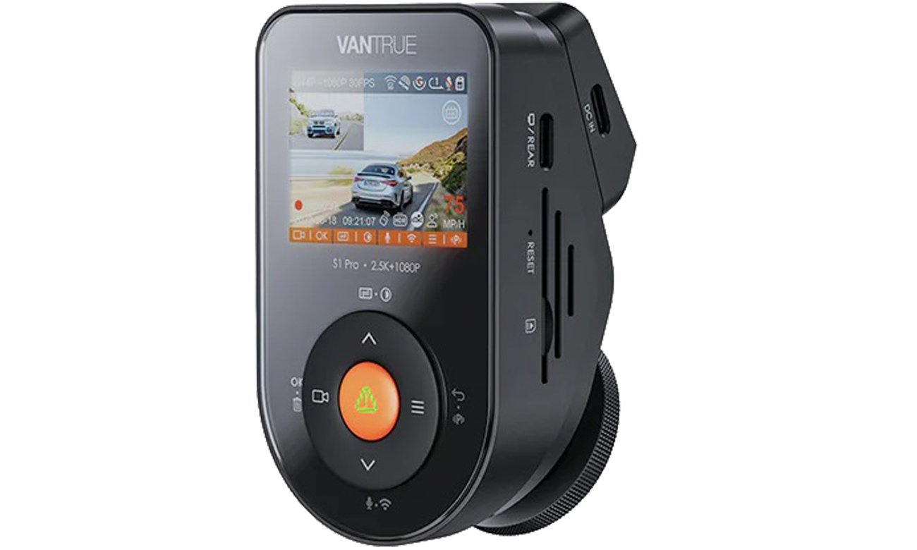 Dual-Dashcam Vantrue S1 Pro - Rückansicht in einem Winkel