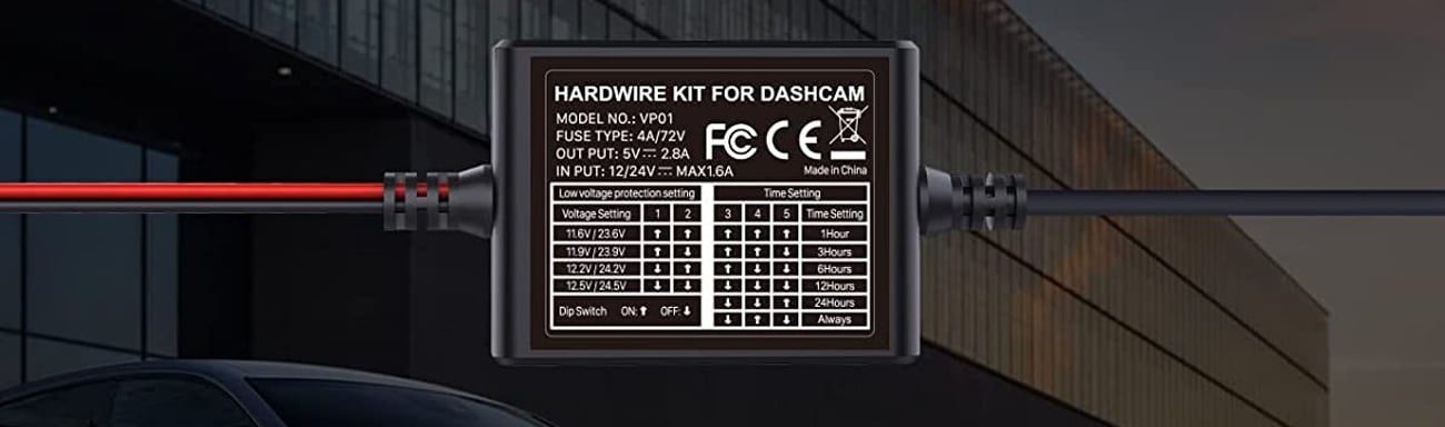 USB-C Netzadapter mit ACC Vantrue VP01 - Batterieschutz