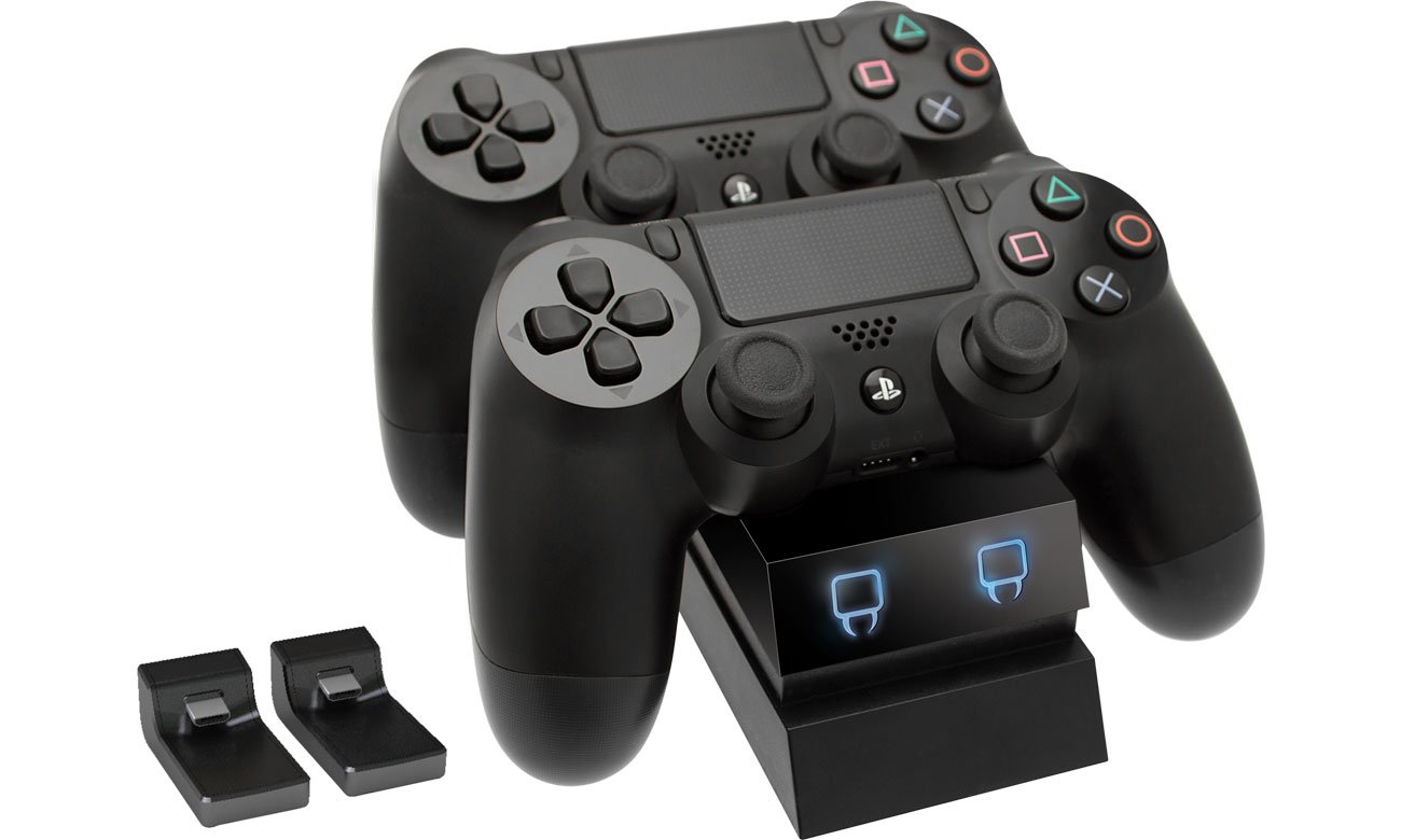 Doppelte Ladestation für PS4-Controller Venom Twin Docking Station Schwarz