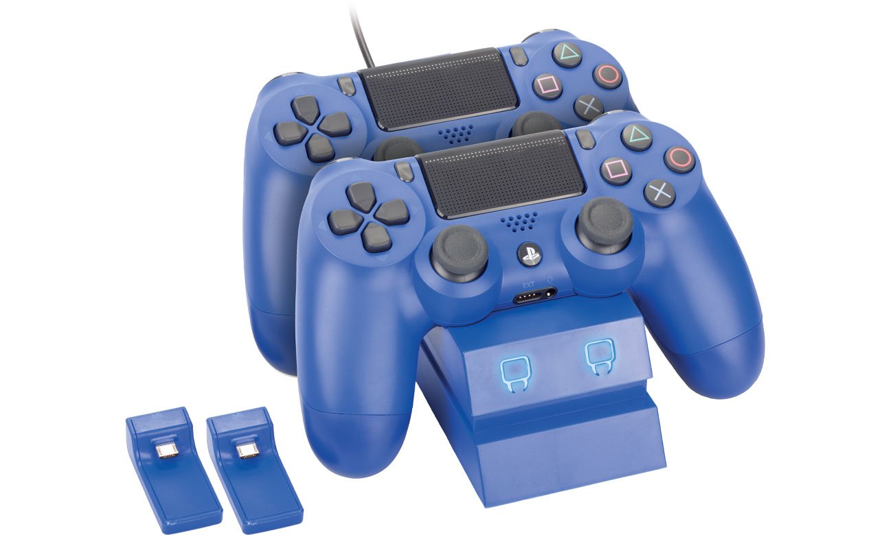 Podwójna stacja dokująca dla padów PS4 Venom Twin Docking Station Niebieska
