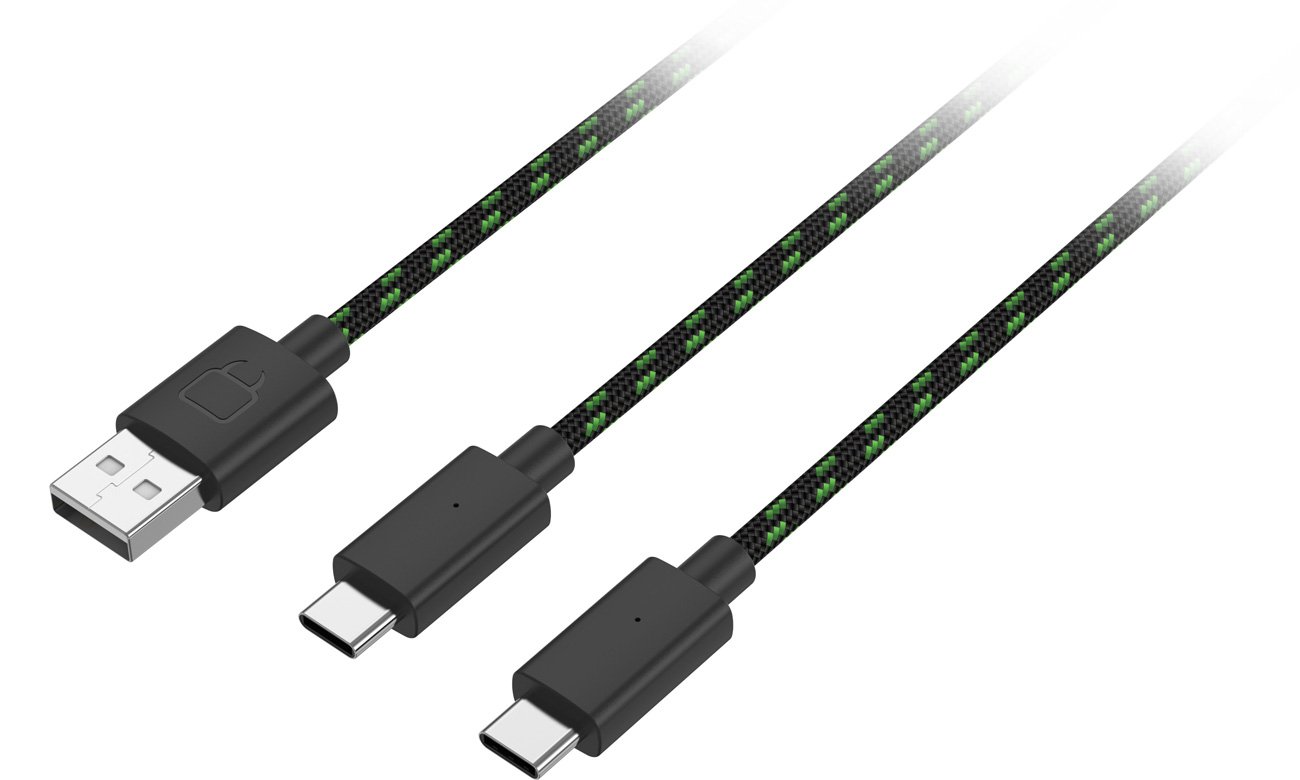 USB-C-Kabel, das dem Venom VS2883-Set beiliegt - Gesamtansicht