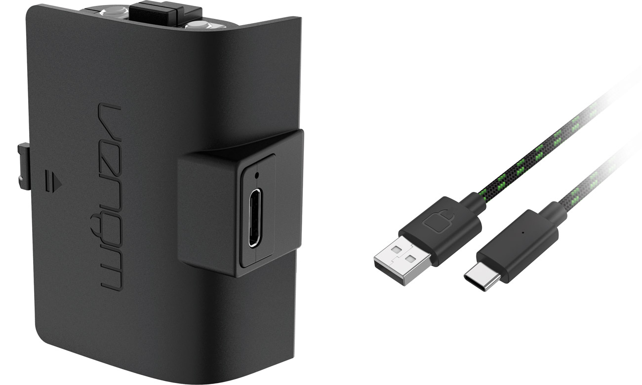 Zestaw podróżny do pada Xbox Series X|S / Xbox One Venom VS4830 - Akumulator o pojemności 850 mAh i dwumetrowy kabel