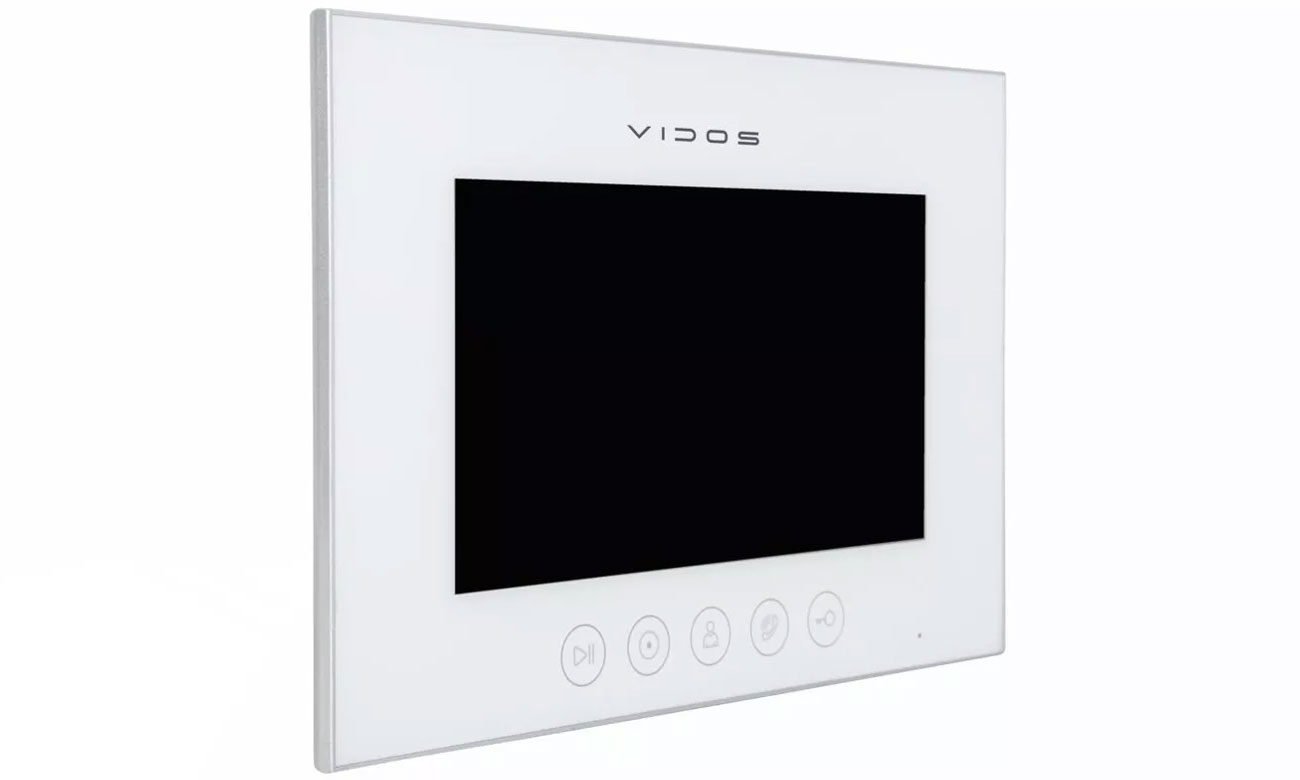 Monitor wideodomofonu WiFi X Vidos M11W-X Biały - Widok z przodu, ekran