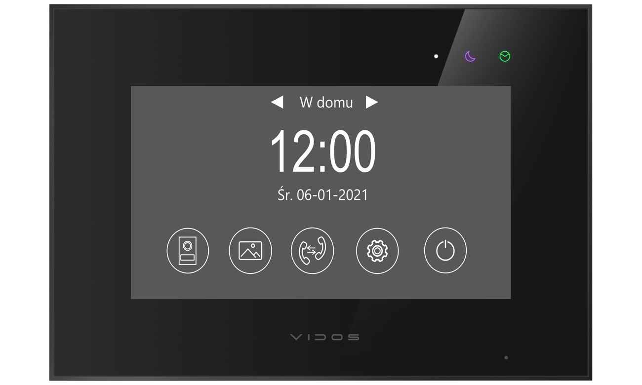 Monitor wideodomofonu WiFi X Vidos M10B-X Czarny - Ekran LCD z napisami