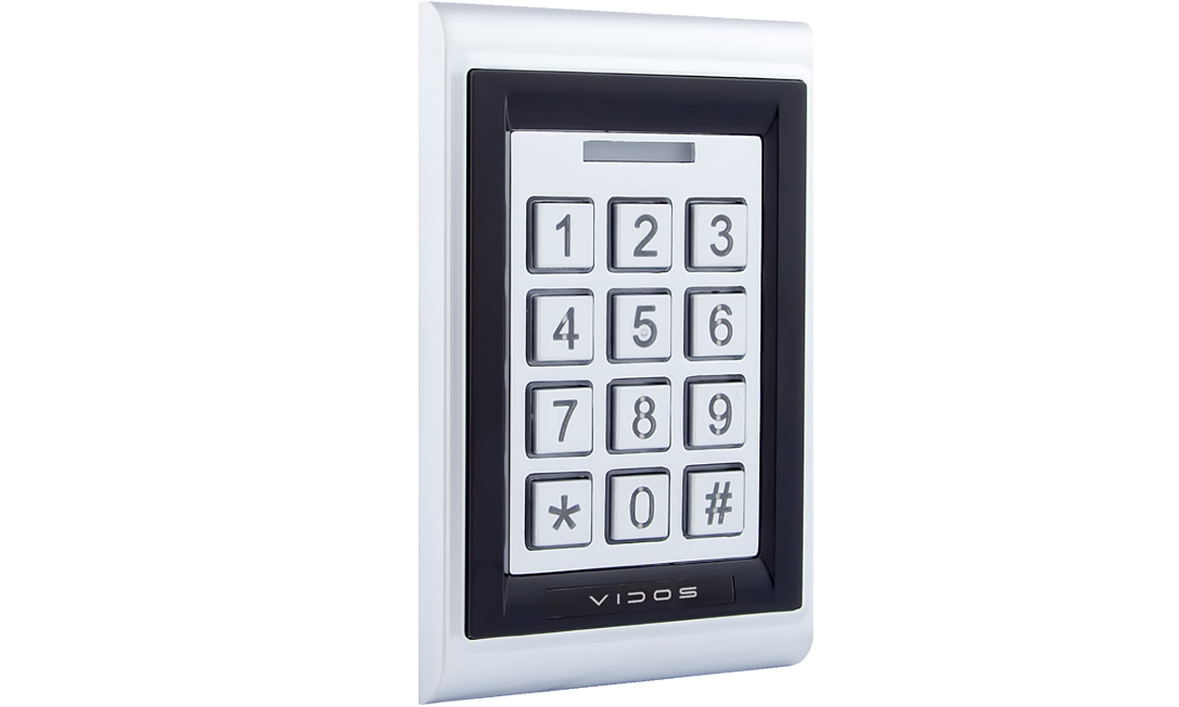Zamek szyfrowy Vidos ZS50 - Widok od przodu i prawego boku