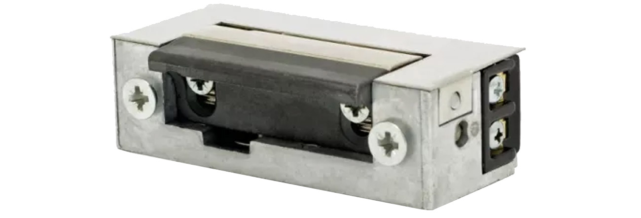 Elektrozaczep podstawowy Vidos R5 - Widok od przodu i lewego boku