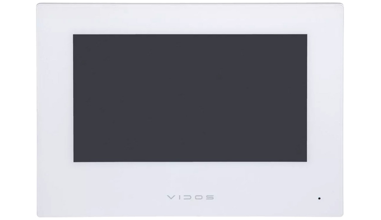 Monitor wideo-domofonu IP Vidos M2010W Biały - Widok od przodu