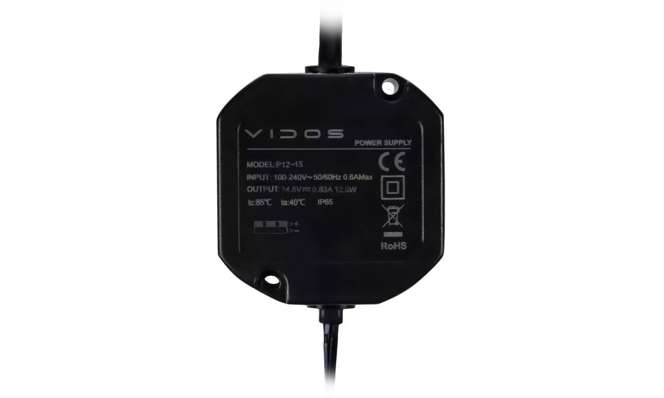 Zasilacz Vidos P12/15 - Widok od przodu