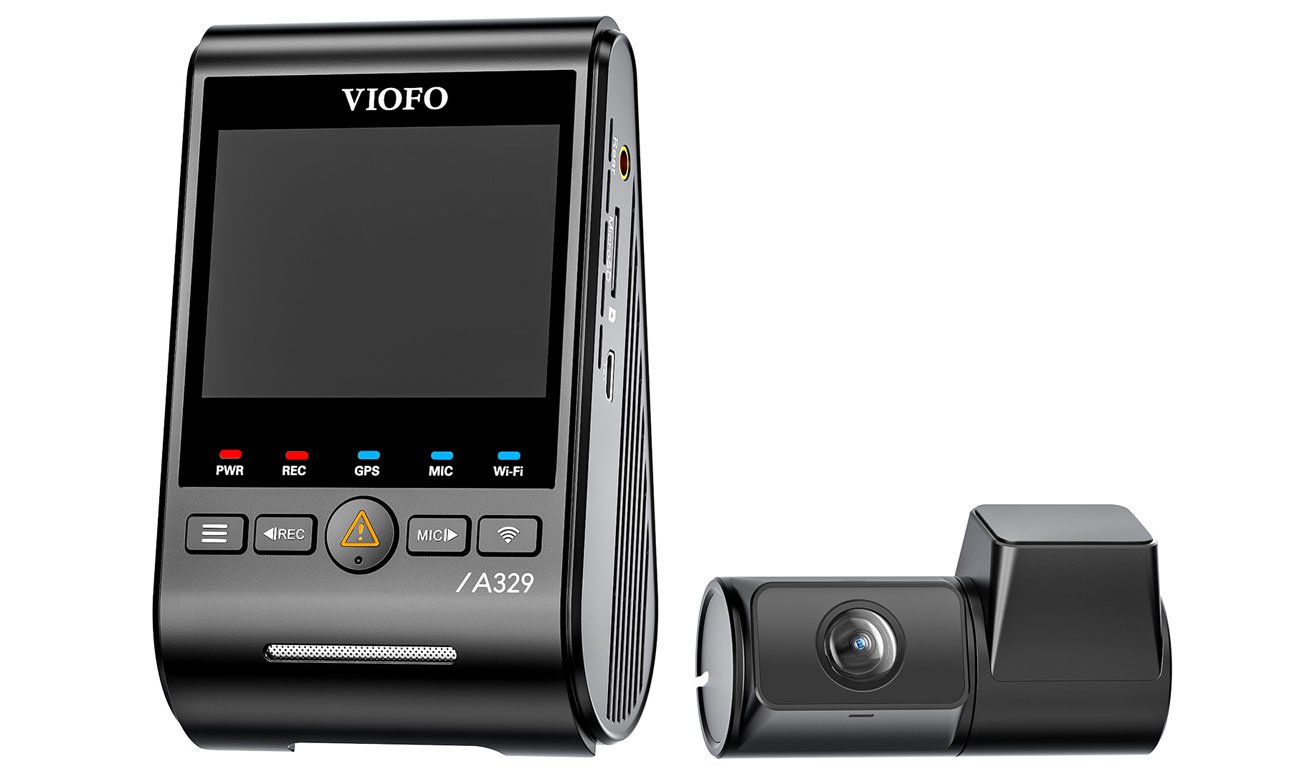 Wideorejestrator Viofo A329 2CH - Widok od przodu pod kątem