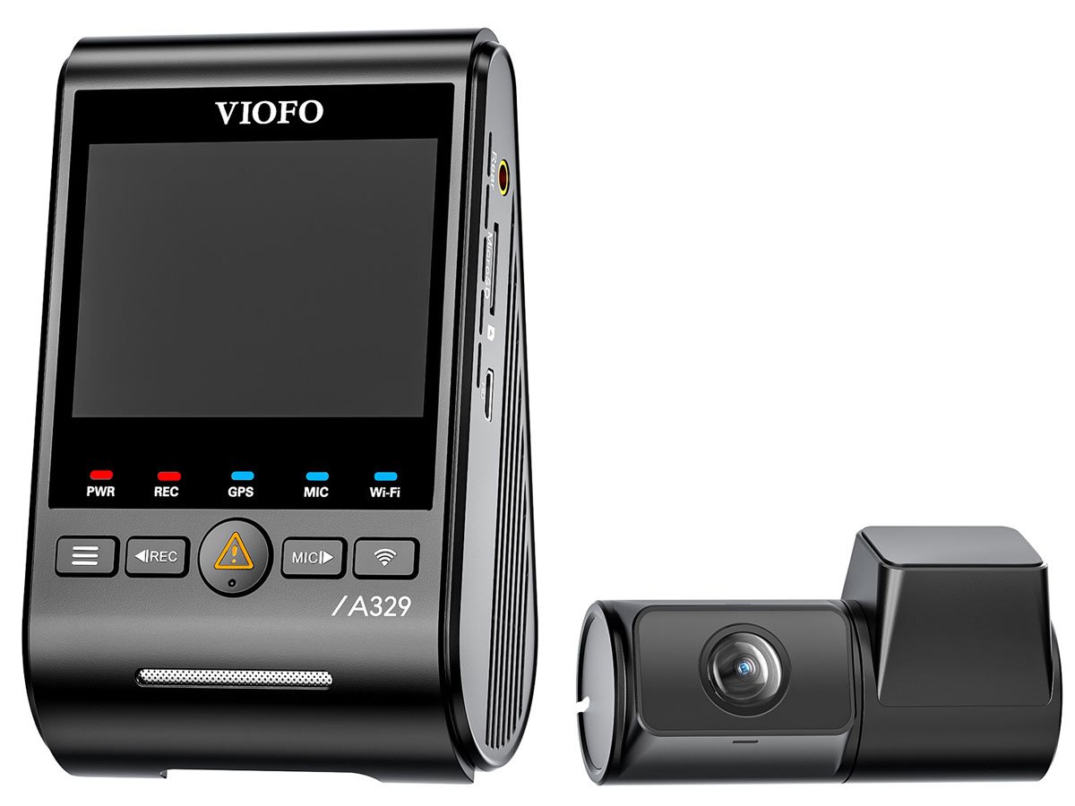 Wideorejestrator Viofo A329 2CH - Widok od przodu pod kątem