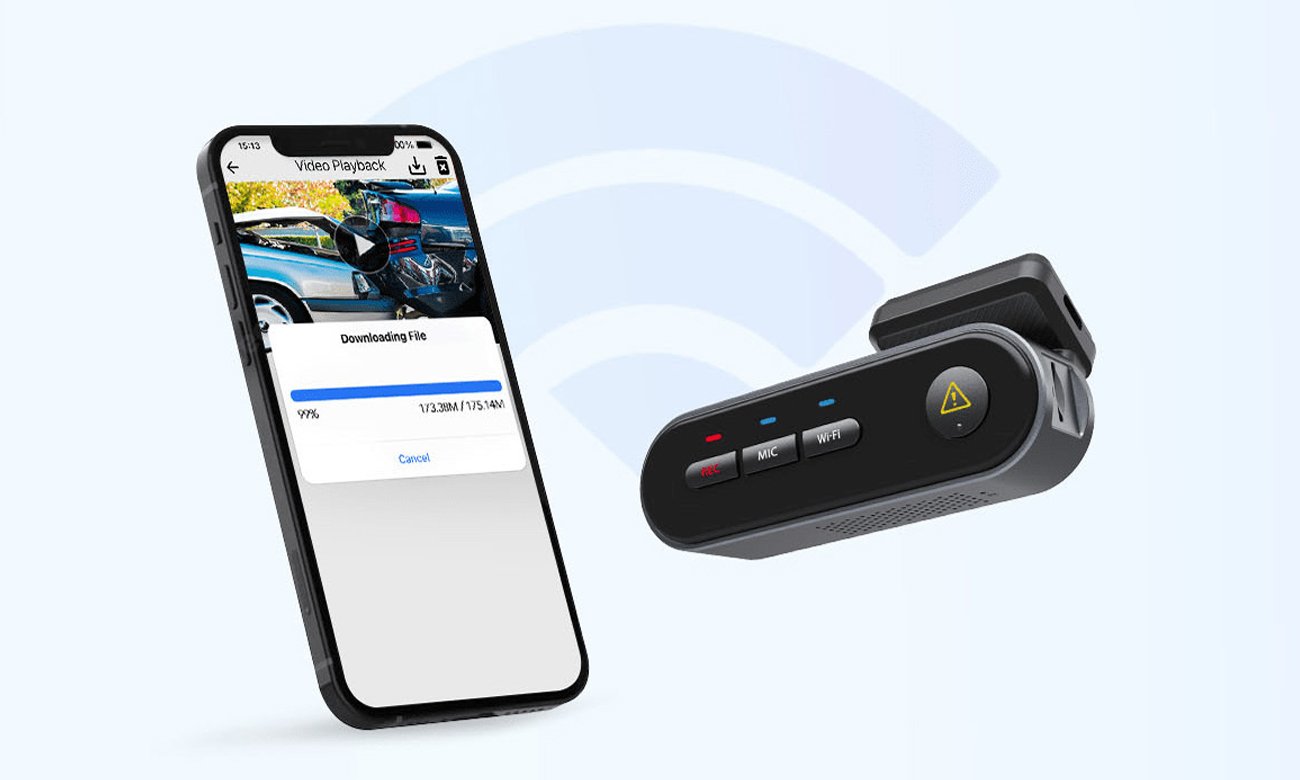 Wideorejestrator Viofo WM1 - Wi-Fi-Modul und Viofo-App