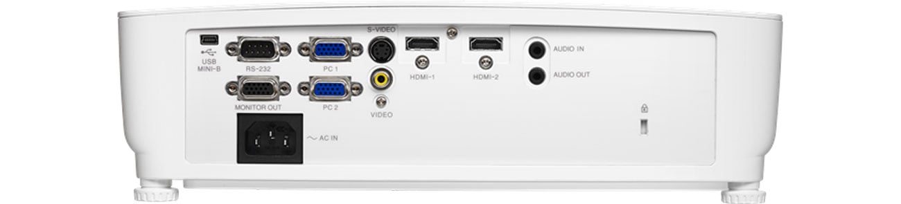 Vivitek DH268 Widok z tyłu, złącza