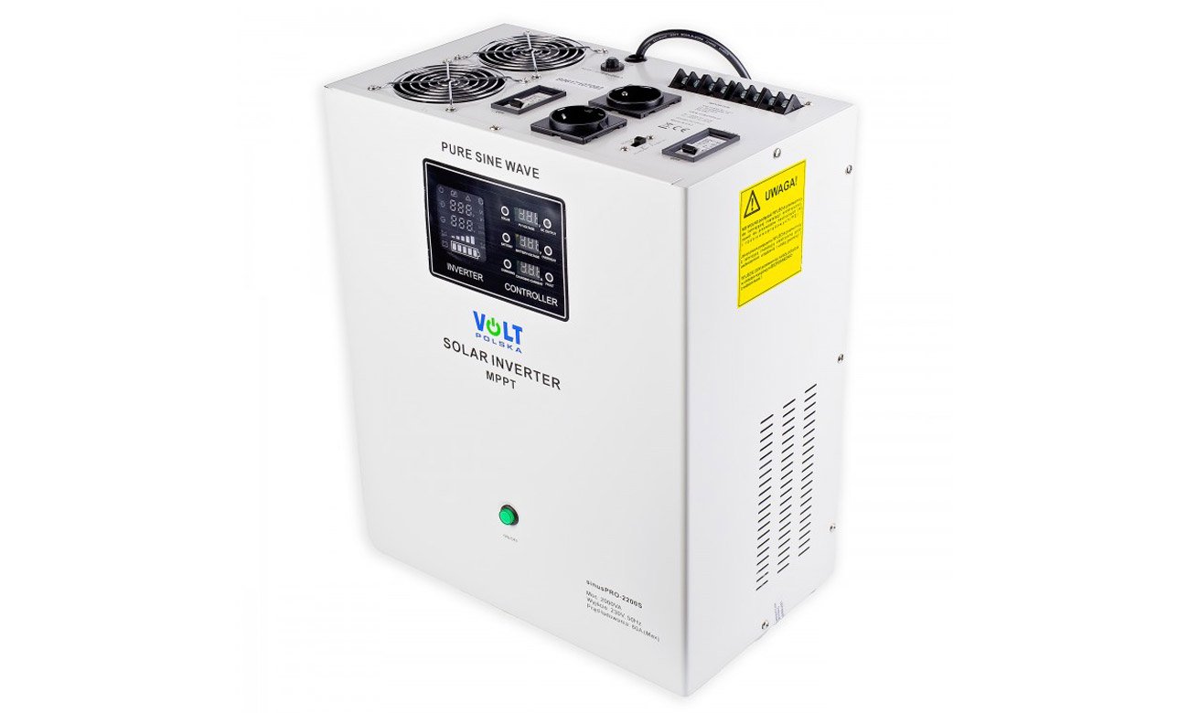 VOLT SINUS PRO 2200 S 12/230V (1400/2200W) + 60A widok z góry pod kątem