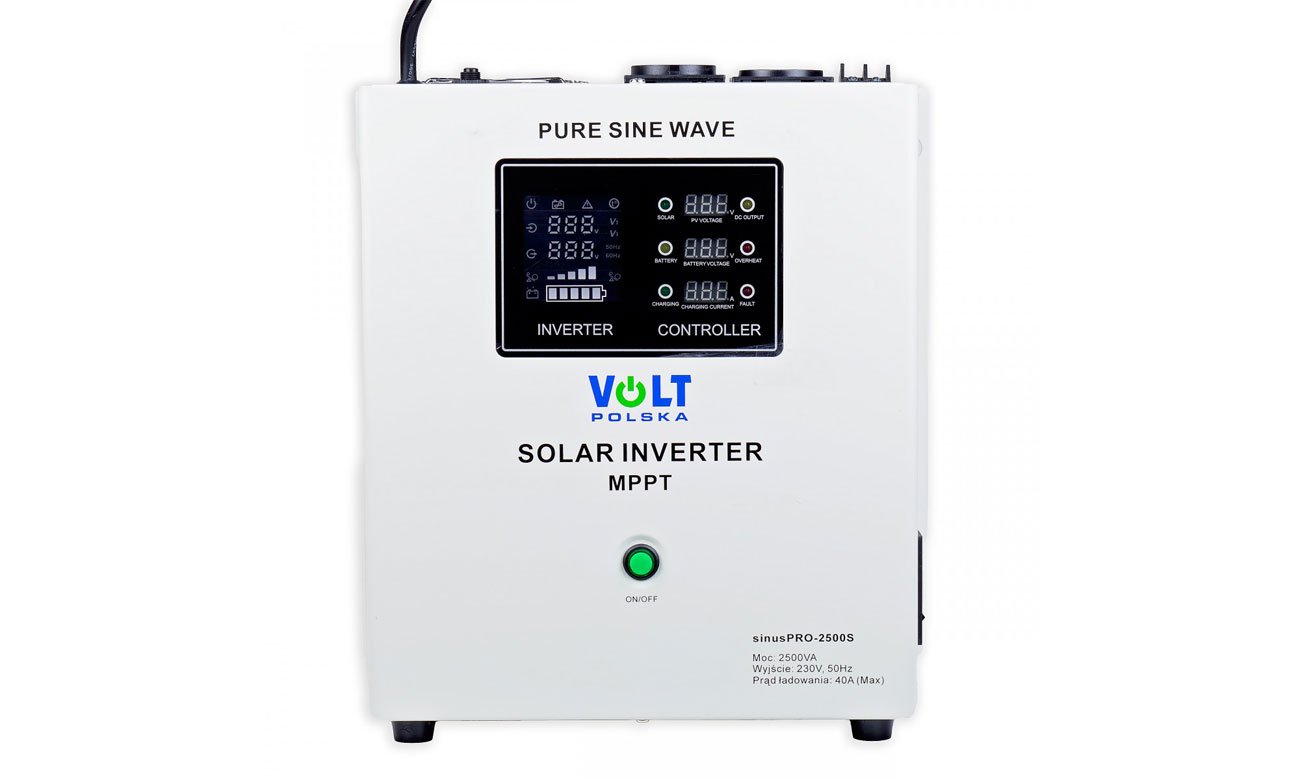 Zasilacz awaryjny VOLT SINUS PRO 2500 S 24/230V (1800/2500W) + 40A MPPT (100V)