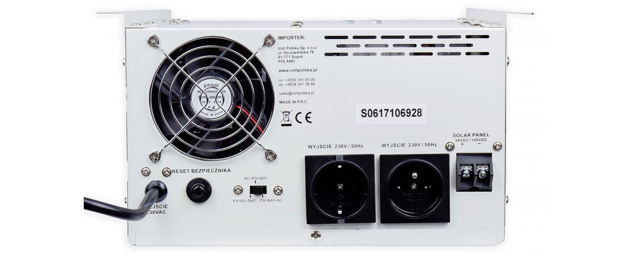 Zasilacz awaryjny VOLT SINUS PRO 2500 S 24/230V (1800/2500W) + 40A MPPT (100V)