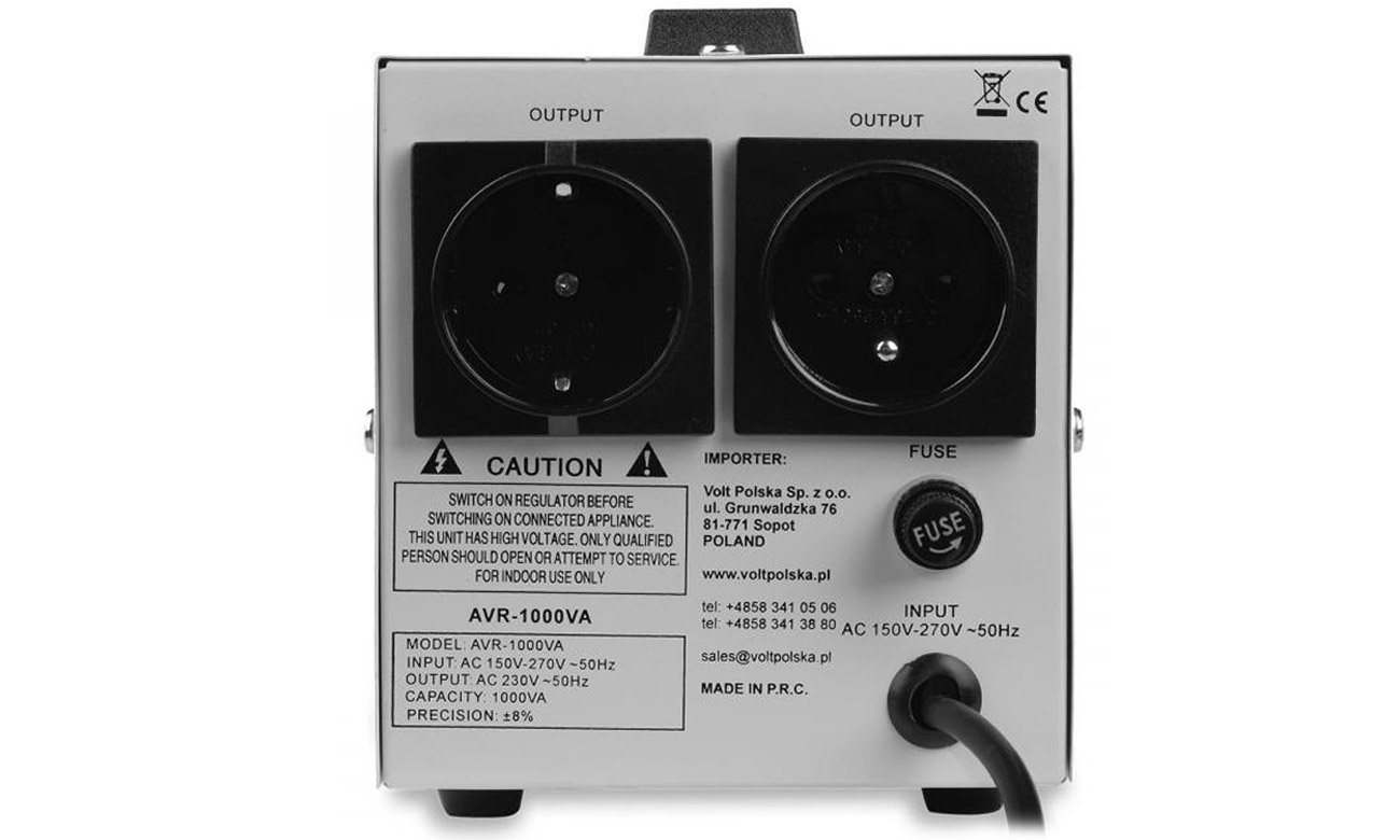 VOLT AVR 1000 widok z tyłu