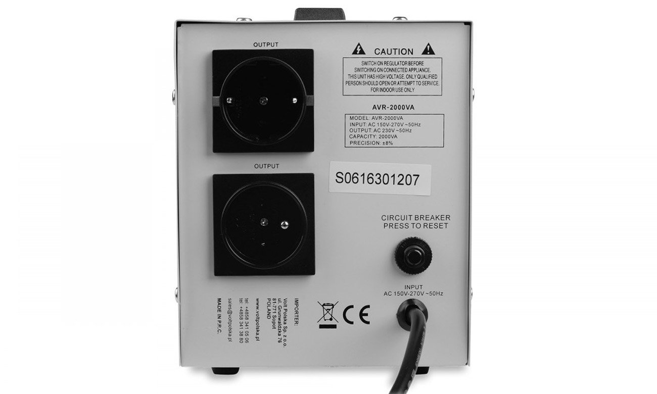 VOLT AVR PRO 3000 3% Ansicht von hinten