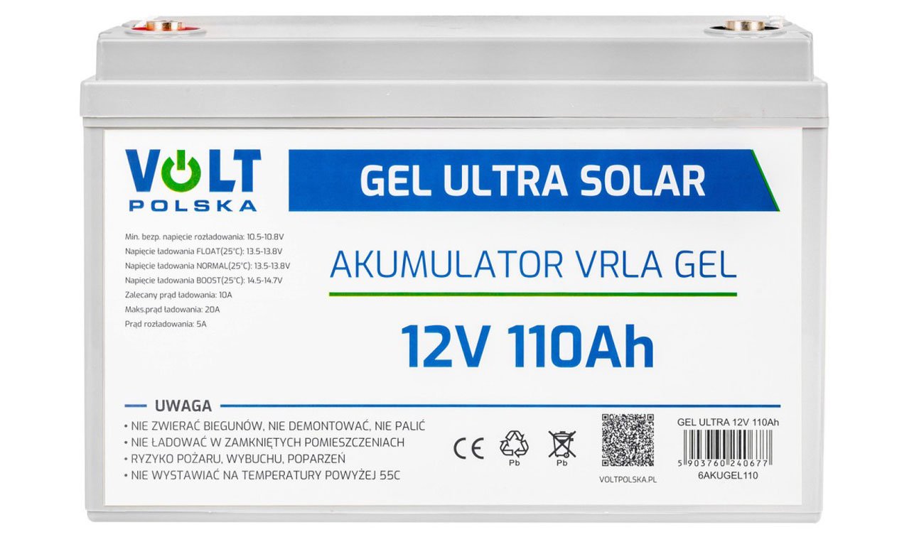 VOLT GEL VPRO SOLAR 12V 110Ah