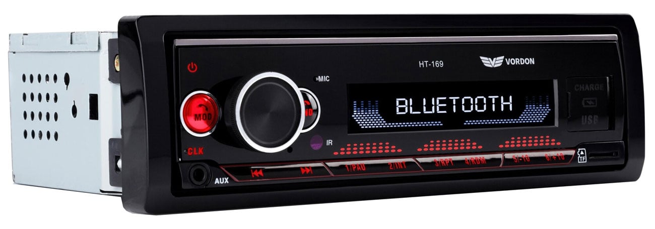 Radio samochodowe Vordon HT-169 - Widok od przodu pod kątem