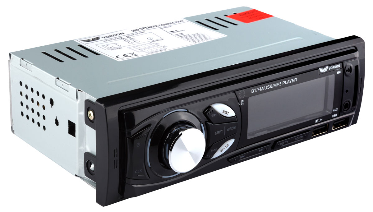 Radio samochodowe Vordon HT-175BT - Widok od przodu pod kątem