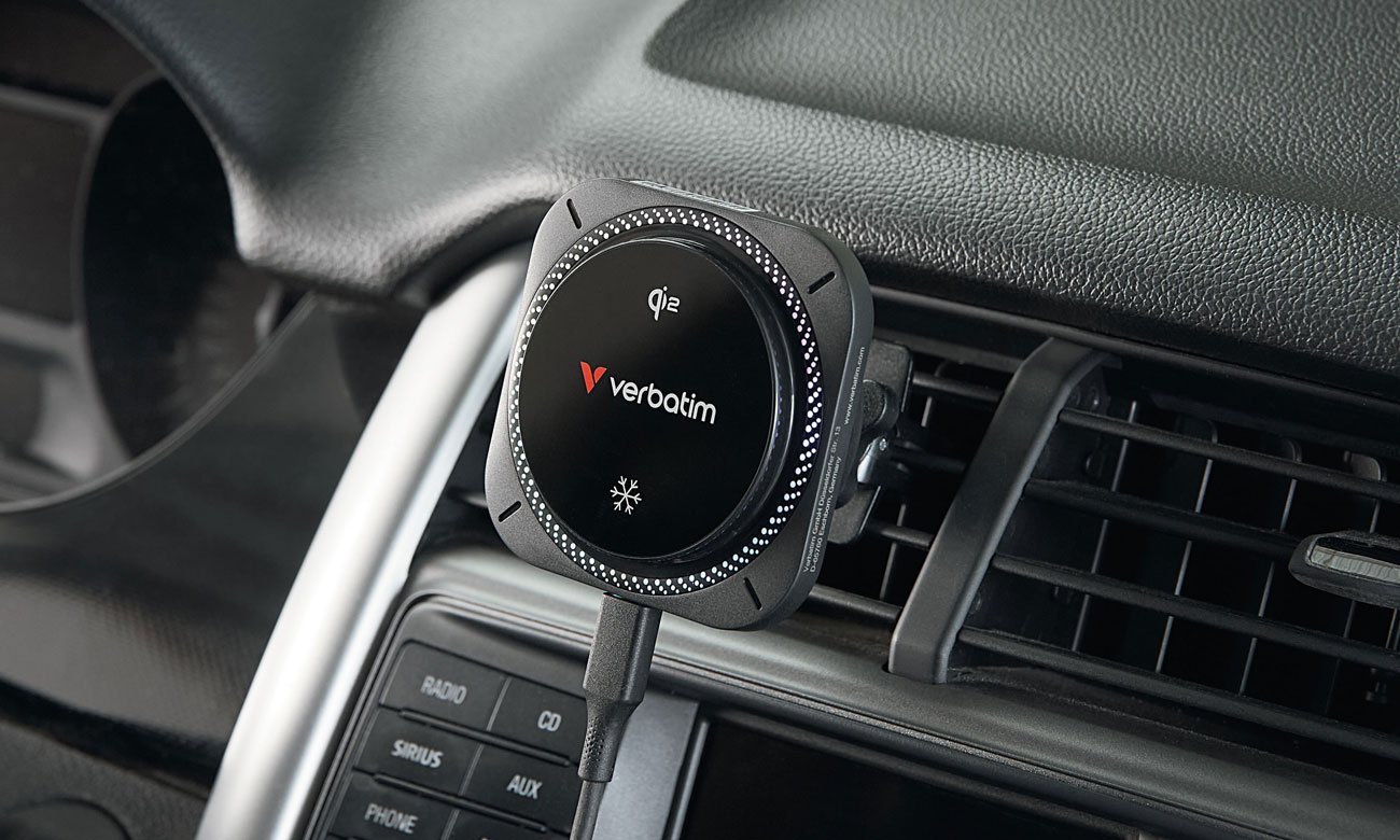 Verbatim Charge ´n´ Drive Qi2 Magnetic Wireless Car Charger RGB