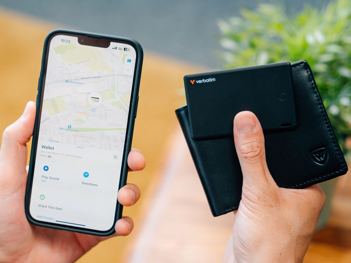 Lokalizator i komunikator Verbatim My Finder Card Bluetooth NFC srebrny