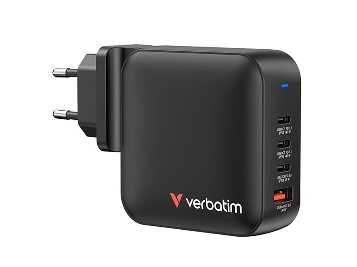 Verbatim Mini GaN Charger 165W 4 Port US/EU/UK ADP