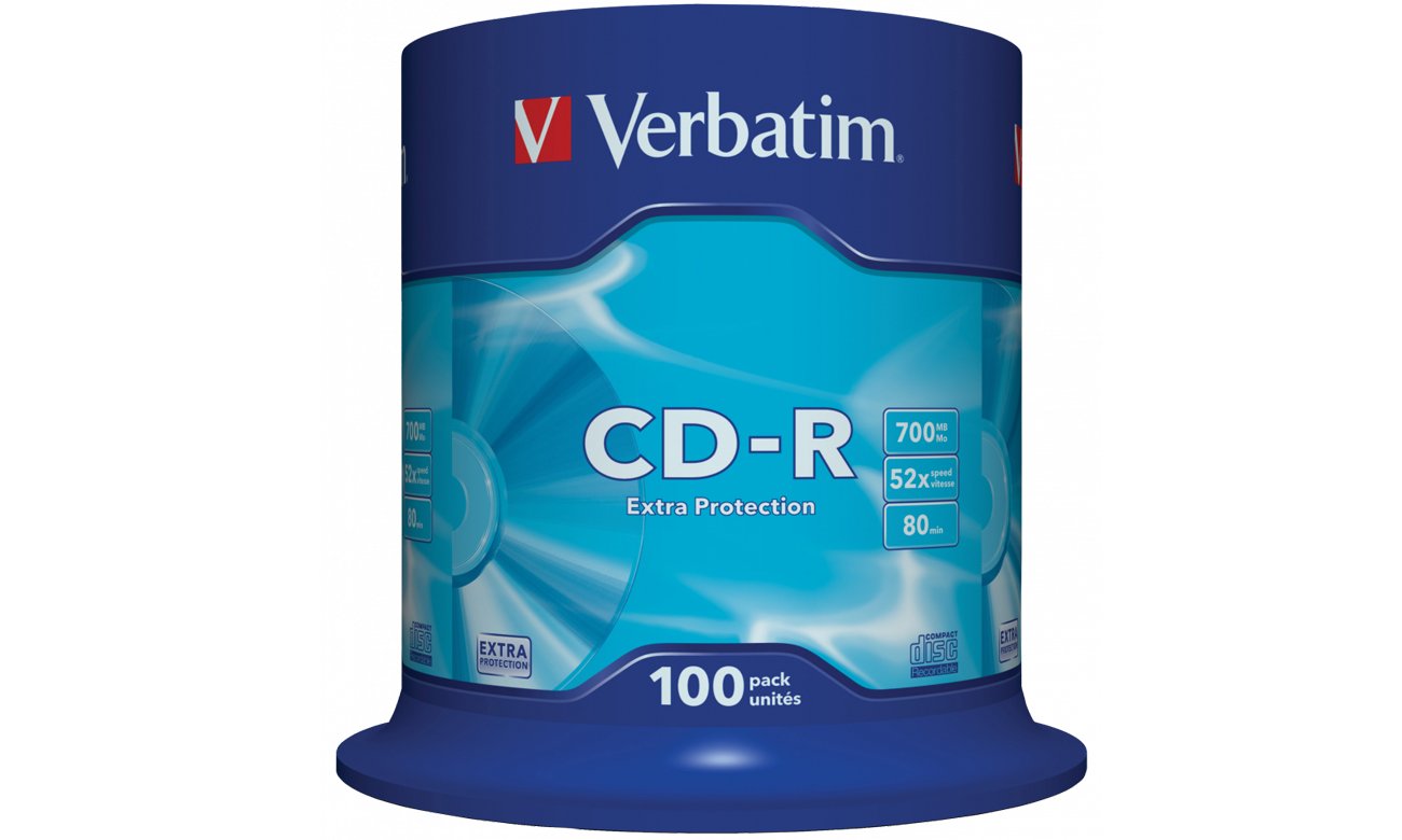 Płyty CD-R Verbatim 700MB/80min. Audio CD 52x CAKE 100szt.