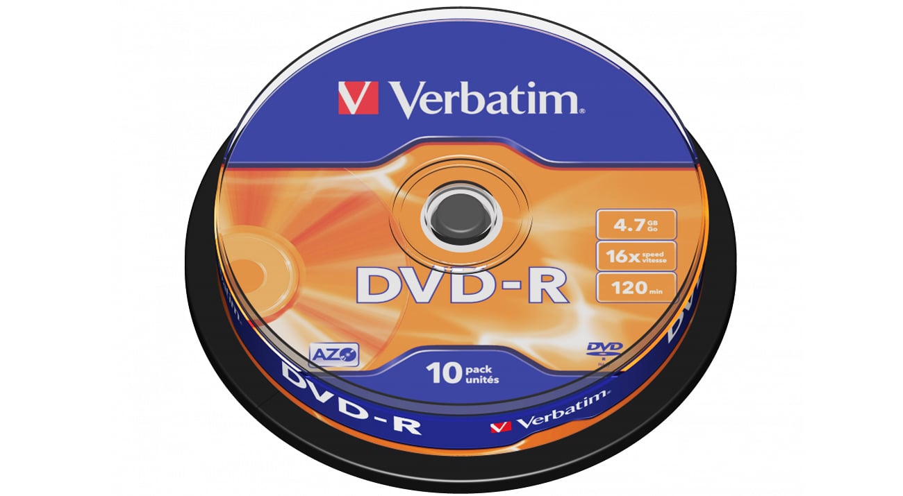 Płyty DVD-R Verbatim 4.7GB 16x CAKE 10szt.