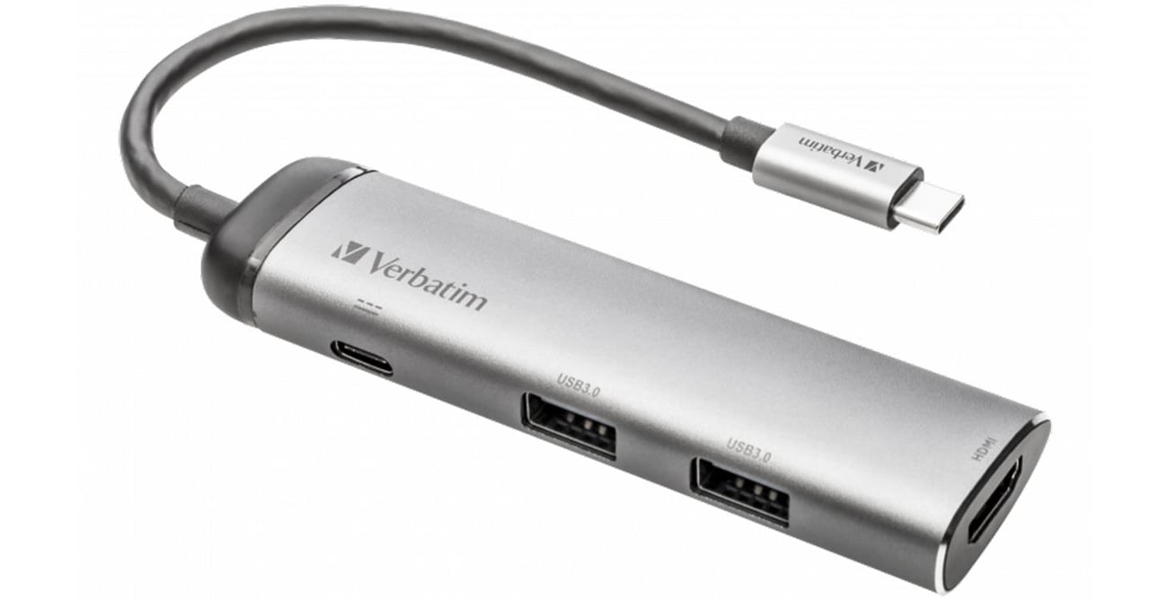 USB Hub Verbatim USB-C - 2x USB 3.0, USB-C 3.1, HDMI 4K