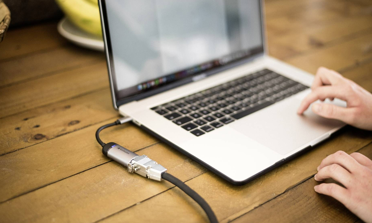 Adapter Verbatim USB-C - VGA działanie